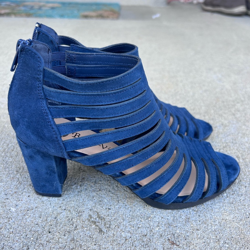 Bella vita‎ navy blue suede strappy gladiator sandals size 6.5m
